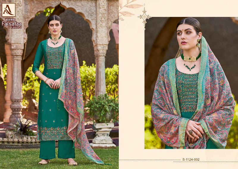 Alok Suit Falsafaa Edition Vol 4 Jacquard With Beautiful Work Stylish Designer Festive Wear Salwar Kameez