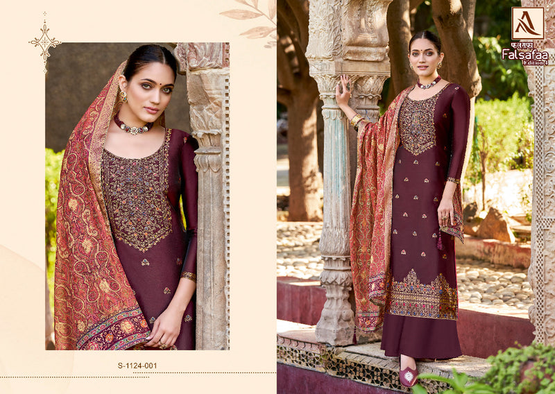 Alok Suit Falsafaa Edition Vol 4 Jacquard With Beautiful Work Stylish Designer Festive Wear Salwar Kameez