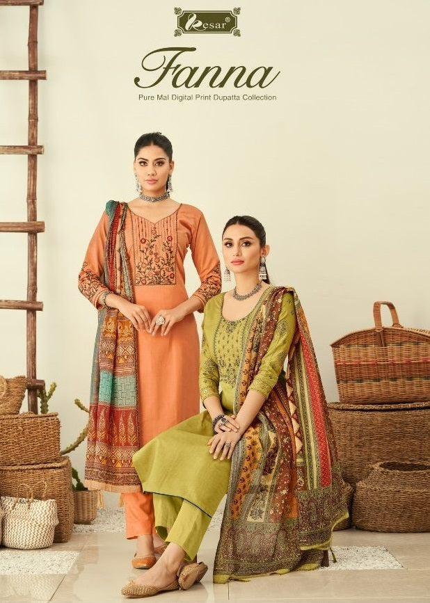 Kesar Fanna Lawn Cotton Printed Party Wear Salwar Kameez With Fancy Embroidery