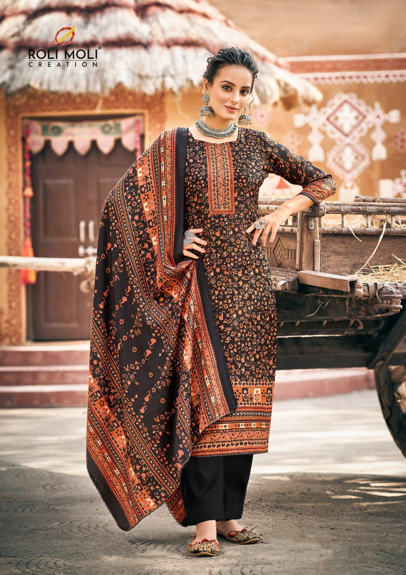 Roli Moli Creation Fanna Pashmina With Beautiful Printed Work Stylish Designer Casual Wear Salwar Suit