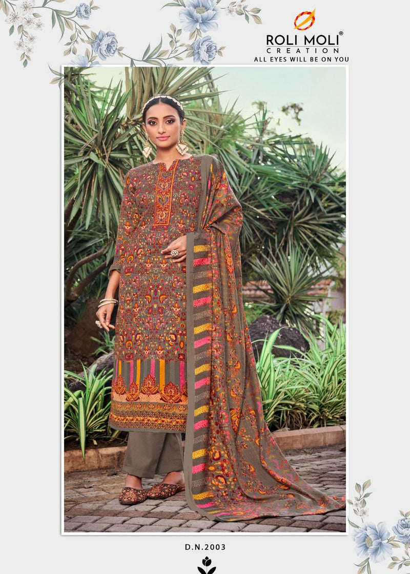 Roli Moli Fanna Vol 2 Pashmina With Heavy Beautiful Work Stylish Designer Salwar Kameez