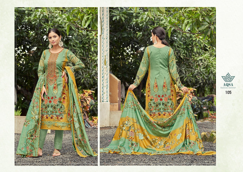 Aqsa Farah Dno 101 To 106 Pure Cotton Printed With Embroidery Work Stylish Designer Party Wear Salwar Kameez