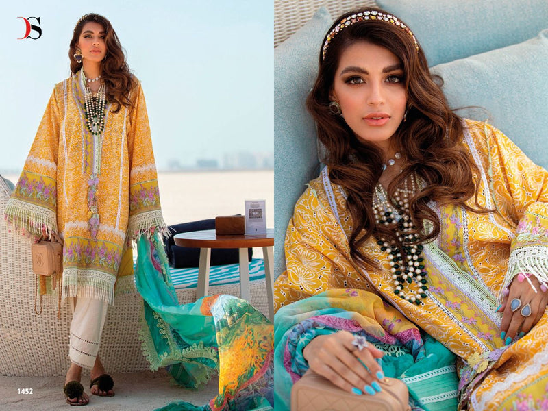 Deepsy Suits Farah Talib Aziz Lawn 22 Cotton Embroidered Pakistani Style Party Wear Salwar Suits