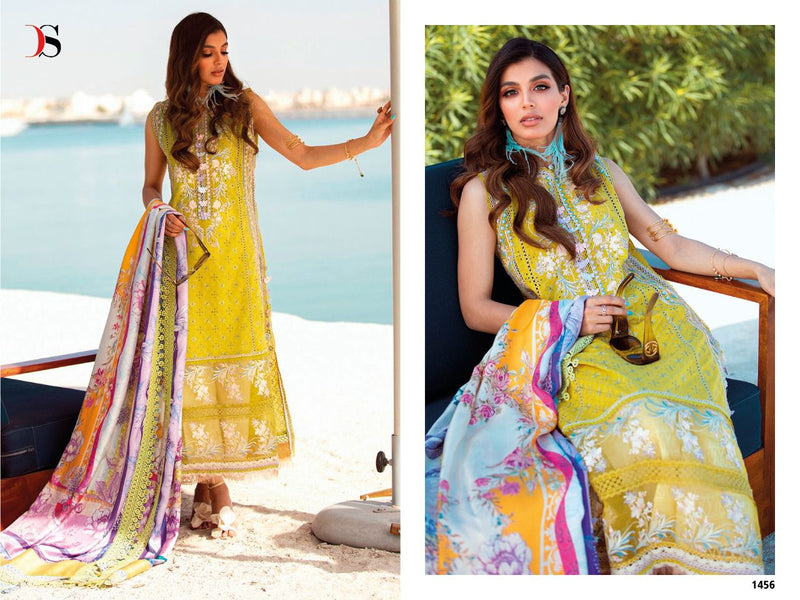 Deepsy Suits Farah Talib Aziz Lawn 22 Cotton Embroidered Pakistani Style Party Wear Salwar Suits