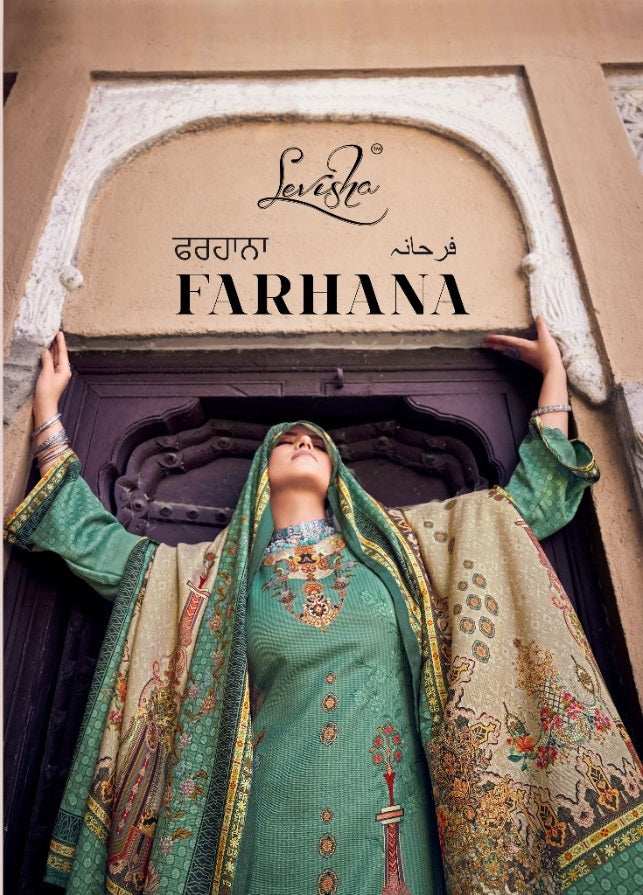 Levisha Farhna Pashmina With Fancy Work Stylish Designer Casual Look Pakistani Salwar Kameez