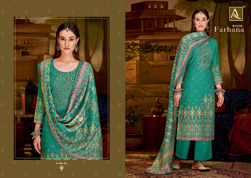 Alok Suit Farhana Pashmina With Fancy Embroidery Work Stylish Designer Casual Wear Salwar Kameez