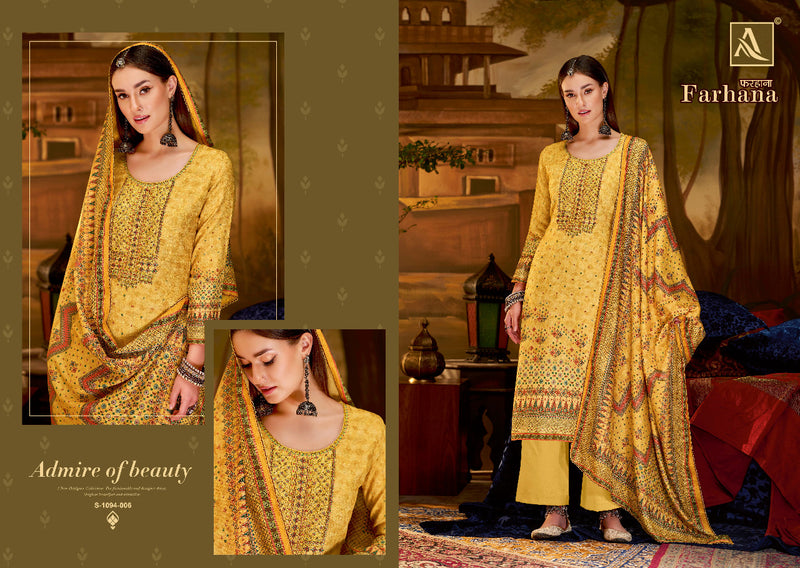 Alok Suit Farhana Pashmina With Fancy Embroidery Work Stylish Designer Casual Wear Salwar Kameez