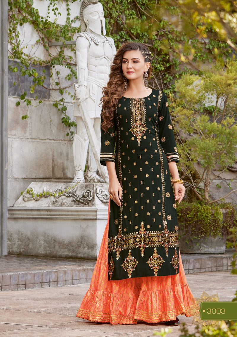 Diya Trends Tadka Vol 3 Rayon With Heavy Embroidery Work Stylish Designer Wedding Wear Fancy Kurti