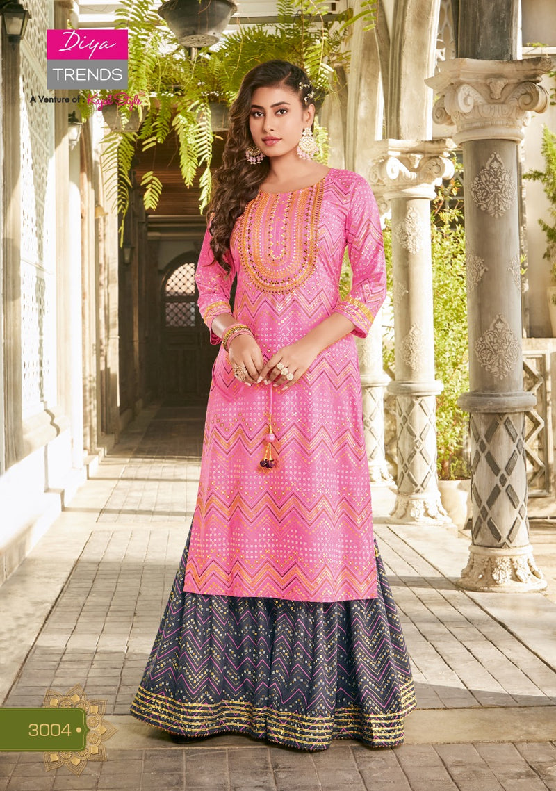Diya Trends Tadka Vol 3 Rayon With Heavy Embroidery Work Stylish Designer Wedding Wear Fancy Kurti