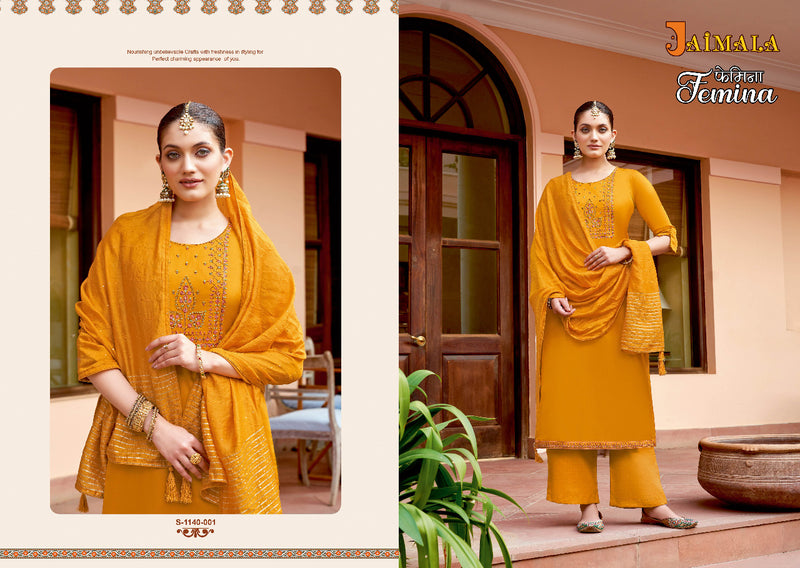 Alok Suit Femina Jam Cotton With Embroidery Work Stylish Designer Casual Look Salwar Suit