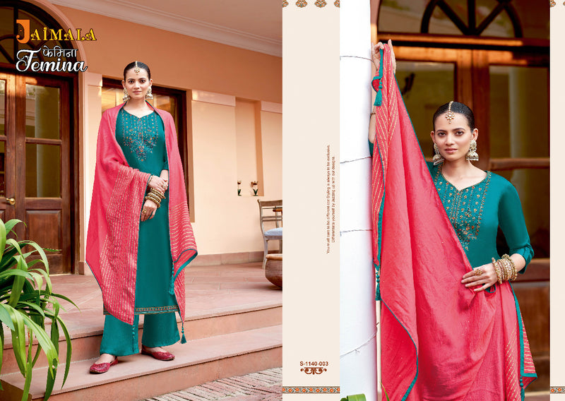Alok Suit Femina Jam Cotton With Embroidery Work Stylish Designer Casual Look Salwar Suit