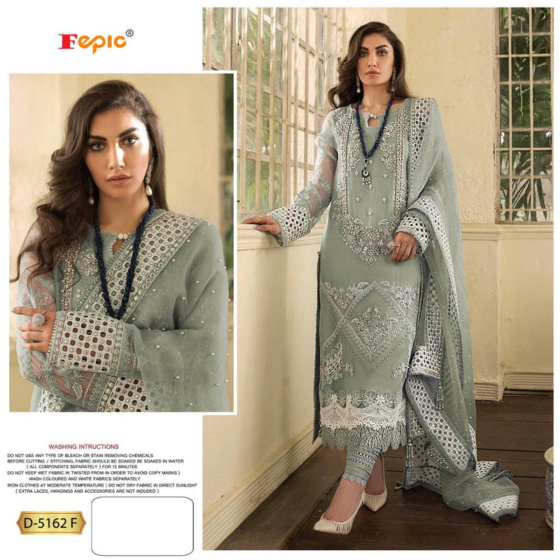 Fepic Rosemeen D5162 Fox Georgette Pakistani Style Designer Wedding Wear Beautiful Embroidered Salwar Kameez