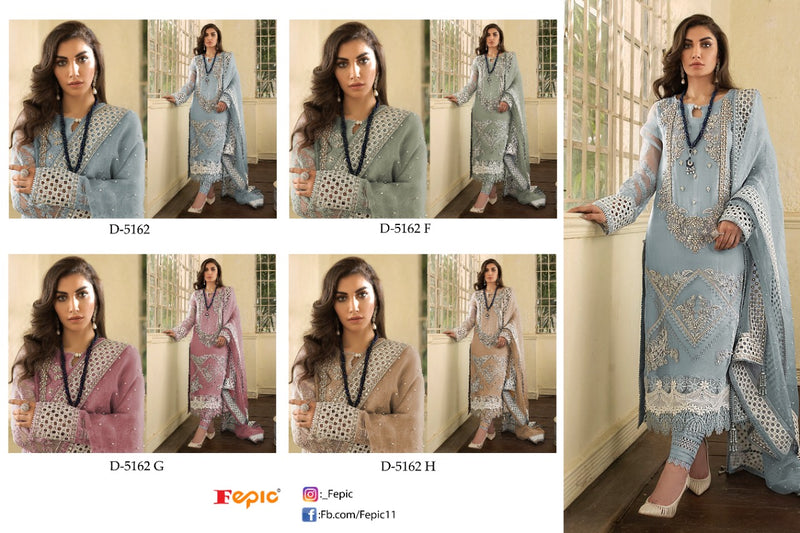 Fepic Rosemeen D5162 Fox Georgette Pakistani Style Designer Wedding Wear Beautiful Embroidered Salwar Kameez