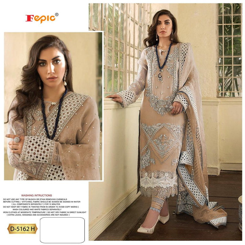 Fepic Rosemeen D5162 Fox Georgette Pakistani Style Designer Wedding Wear Beautiful Embroidered Salwar Kameez