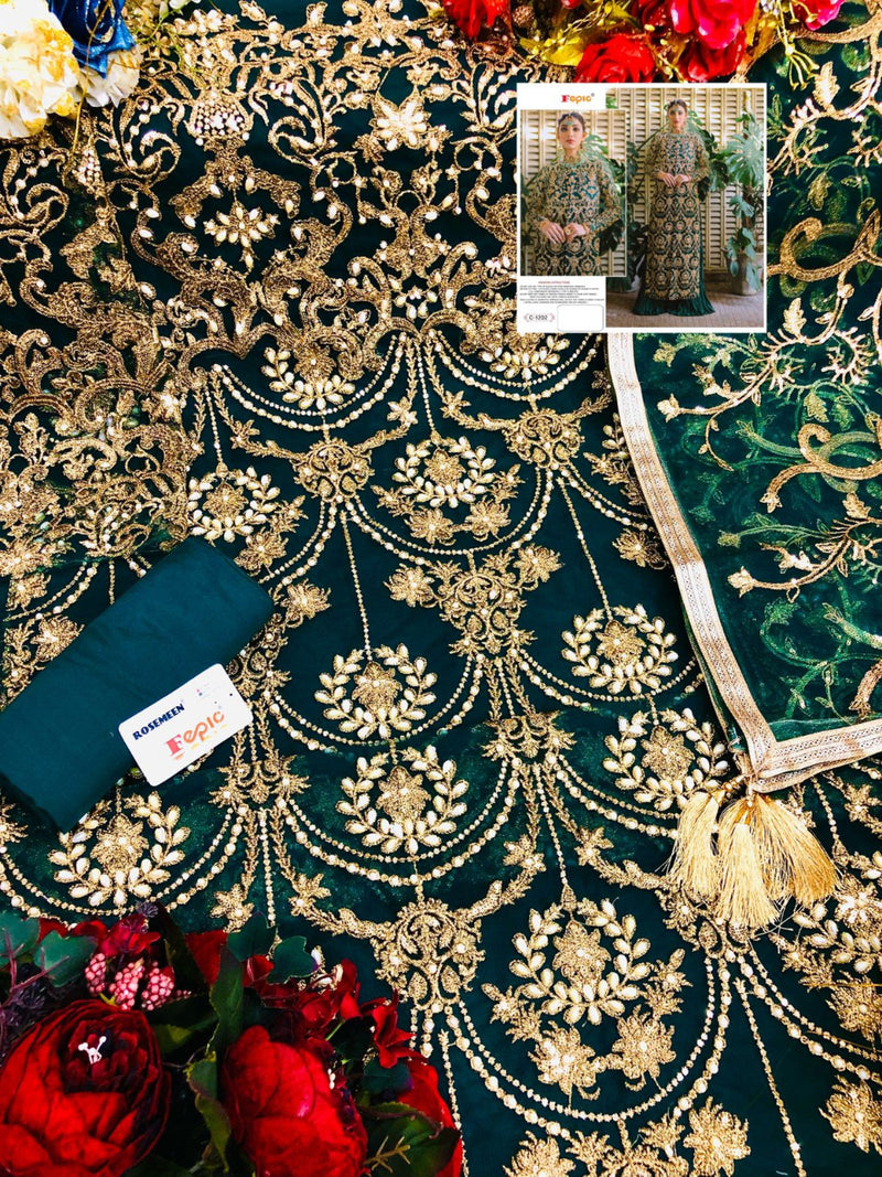 Fepic Rosemeen C 1202 Butterfly Net Designer Pakistani Style Weeding Wear Salwar Suits