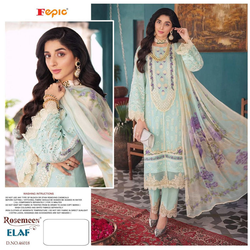 Fepic Rosemeen Elaf Cotton Pakistani Style Embroidered Party Wear Salwar Suits