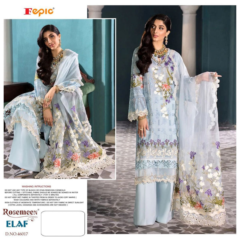 Fepic Rosemeen Elaf Cotton Pakistani Style Embroidered Party Wear Salwar Suits