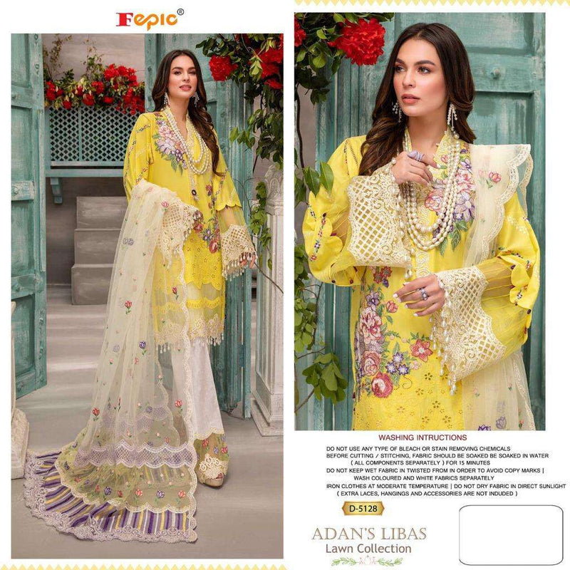 Fepic Adans Libas Lawn Collection Pure Cotton With Embroidered Bottom