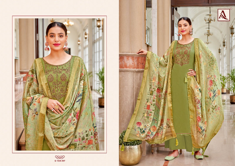 Alok Suit Festive Funsion Vol 5 Jam Cotton With Embroidery Work Stylish Designer Fancy Salwar Suit