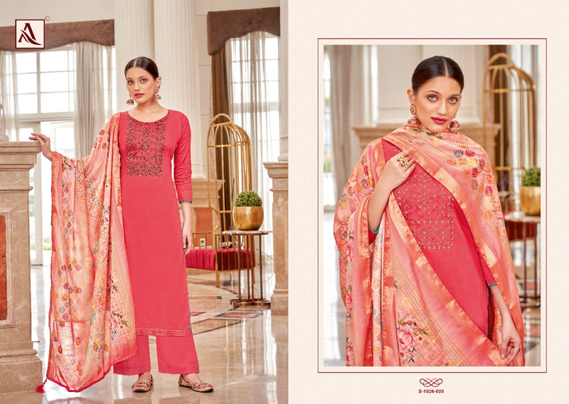Alok Suit Festive Funsion Vol 5 Jam Cotton With Embroidery Work Stylish Designer Fancy Salwar Suit
