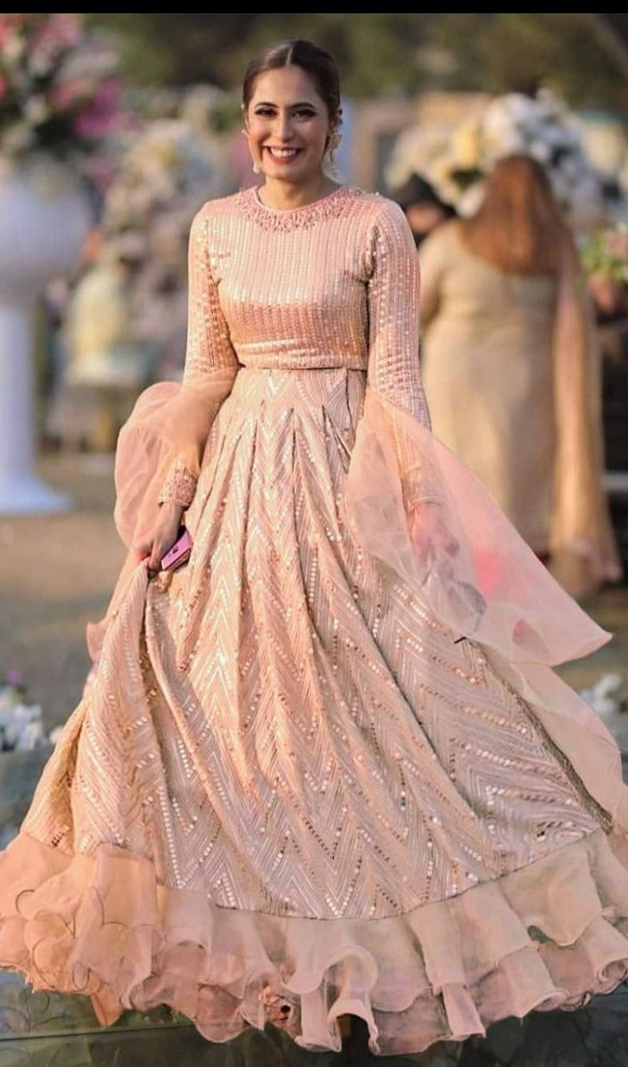 Serene Feza Georgette Designer Wedding Wear  Embroidered Suits