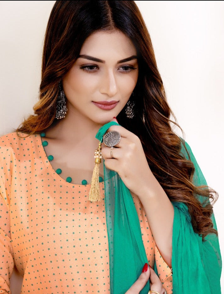 Master Fiona Rayon Printed Party Wear Ready Made Salwar Suits