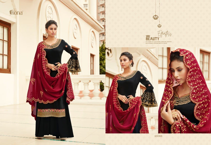 Fiona Ghazal Chinon Embroidered Wedding Wear Salwar Suits