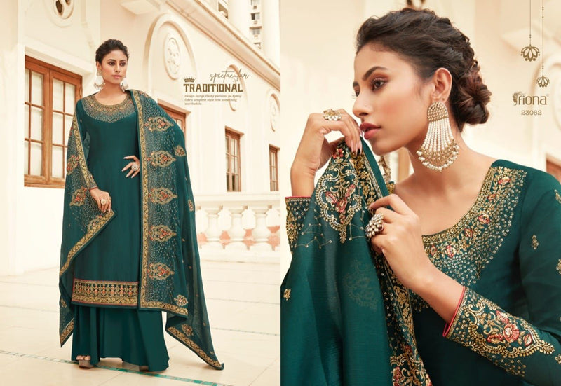 Fiona Ghazal Chinon Embroidered Wedding Wear Salwar Suits