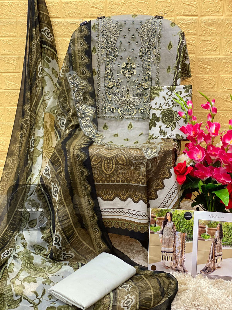 Shrhnaz Fabs Firdose Vol 7 Cotton Printed With Fancy Embroidery Work Stylish Designer Pakistani Salwar Kameez
