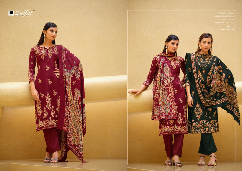 Firdous Zulfat Pashmina With Fancy Beautiful Work Stylish Designer Festive Wear Salwar Kameez