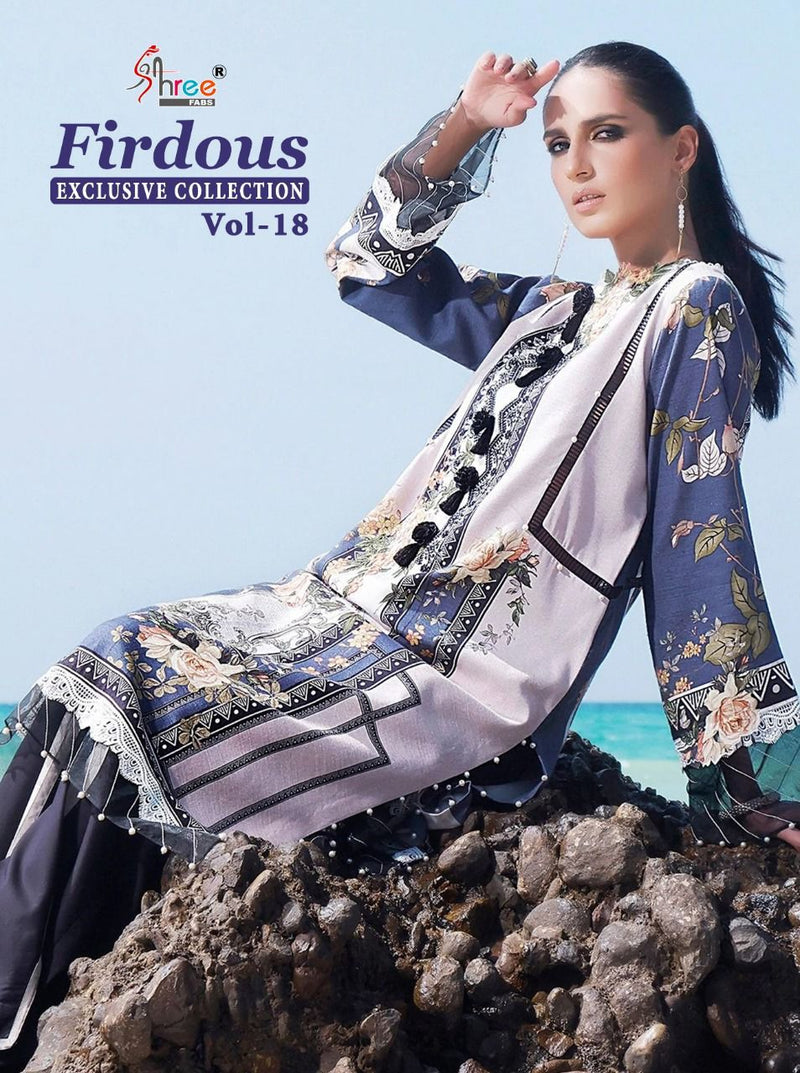 Shree Fabs Firdous Exclusive Collection Vol 18 Cotton Pakistani Style Party Wear Salwar Suits