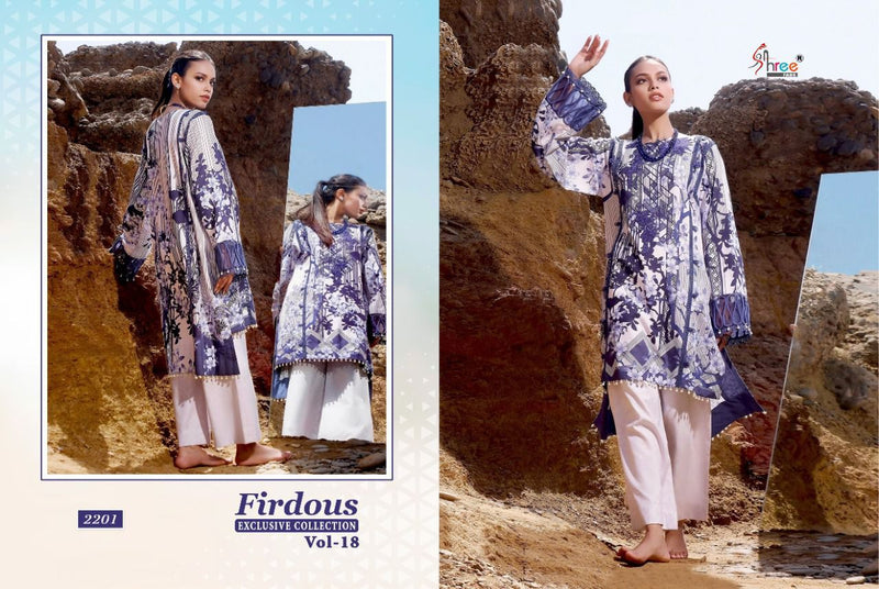 Shree Fabs Firdous Exclusive Collection Vol 18 Cotton Pakistani Style Party Wear Salwar Suits