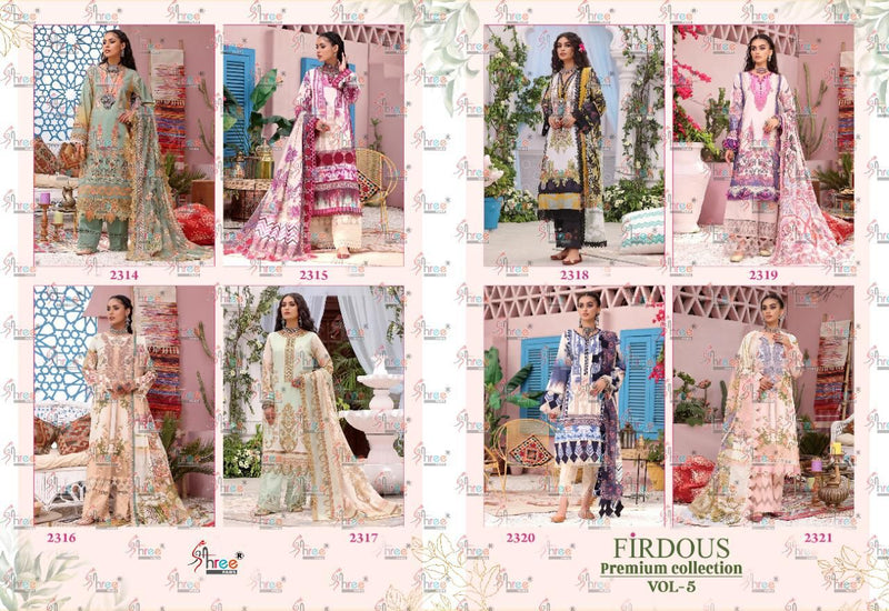 Shree Fabs Dno 2314 To 2321 Pure Cotton With Heavy Embroidery Pakistani Stylish Designer Party Wear Salwar Kameez