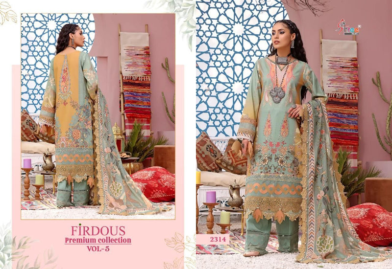 Shree Fabs Dno 2314 To 2321 Pure Cotton With Heavy Embroidery Pakistani Stylish Designer Party Wear Salwar Kameez