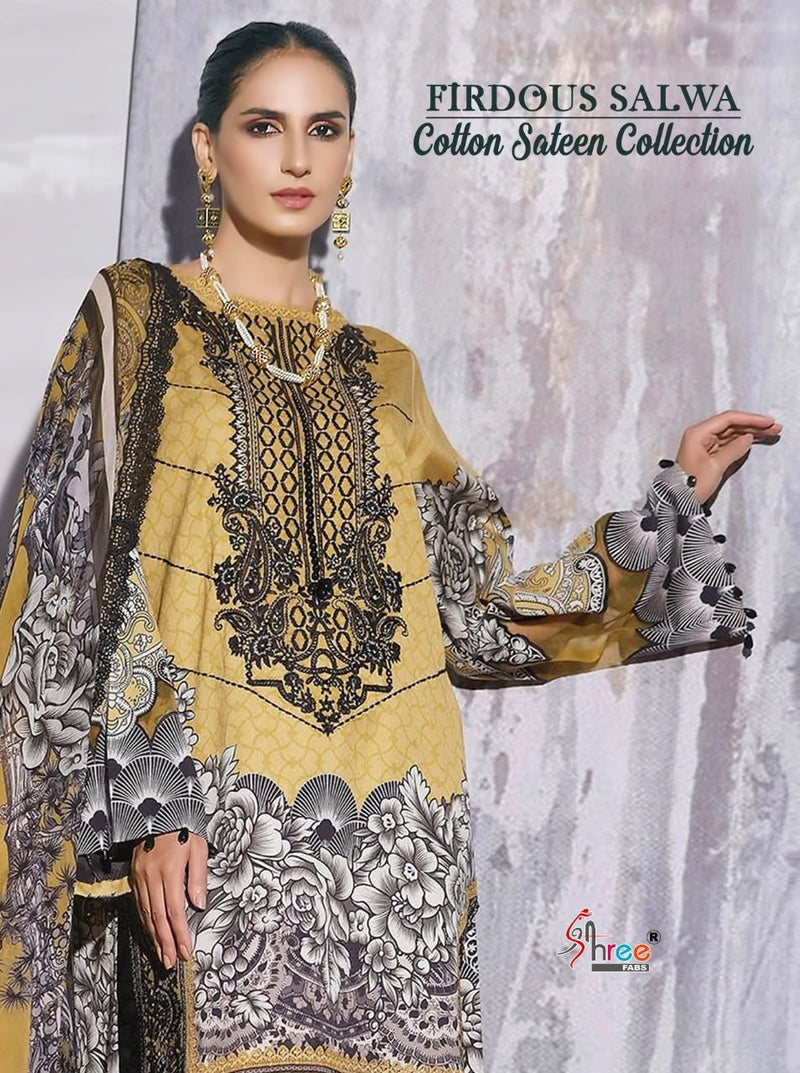 Shree Fabs Firdous Salwar Cotton Sateen Collection Jam Cotton Causal Wear Salwar Suit