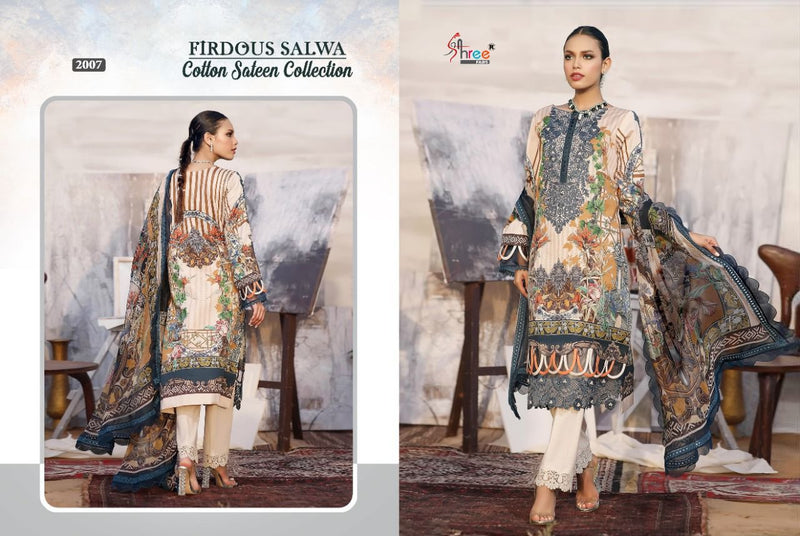 Shree Fabs Firdous Salwar Cotton Sateen Collection Jam Cotton Causal Wear Salwar Suit
