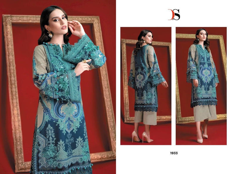 Deepsy Suit Firdous Solitaire Pure Cotton With Fancy Embroidery Work Stylish Designer Pakistani Salwar Kameez