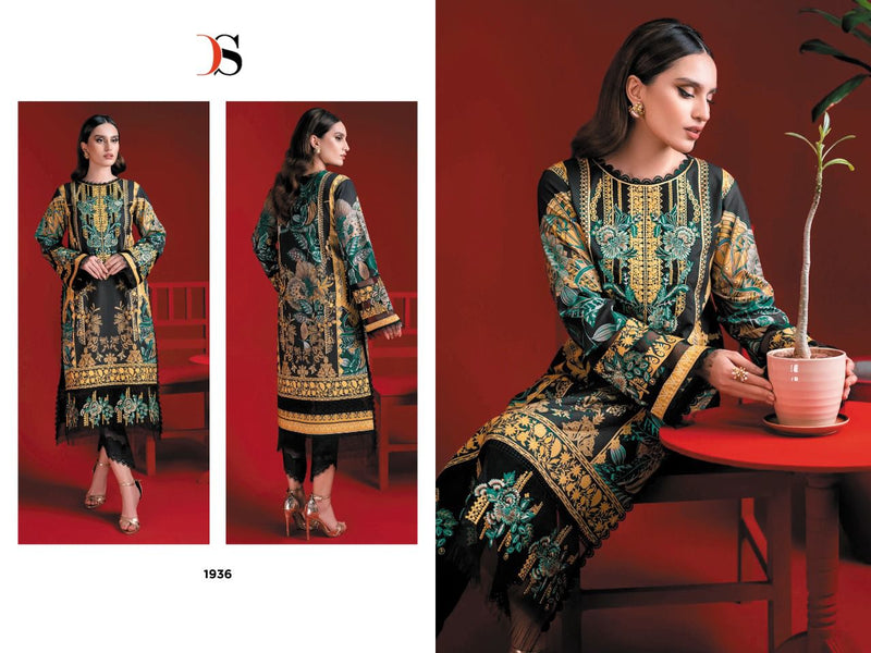 Deepsy Suit Firdous Solitaire Pure Cotton With Fancy Embroidery Work Stylish Designer Pakistani Salwar Kameez