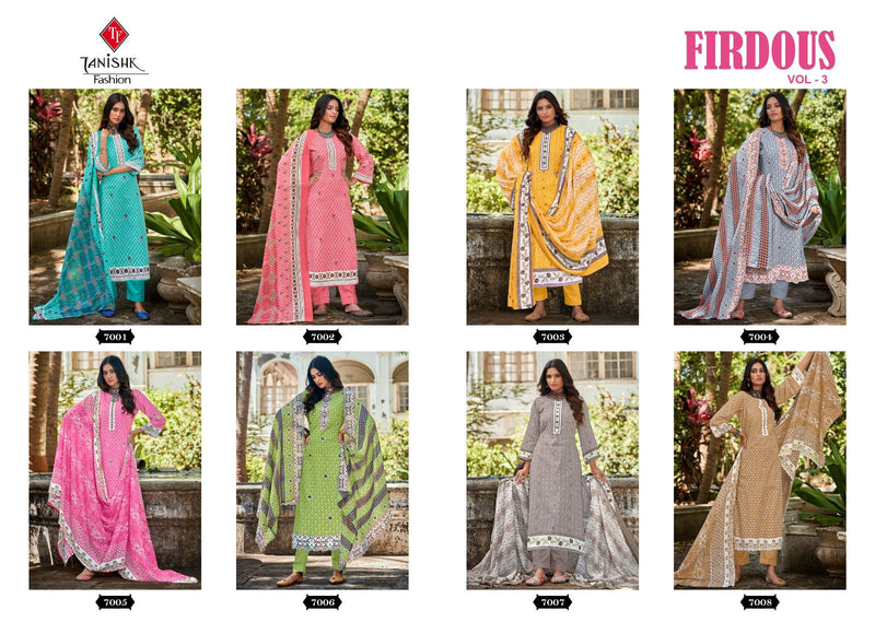 Tanishk Fashion Firdous Vol 3 Cotton Printed Fancy Designer Salwar Kameez