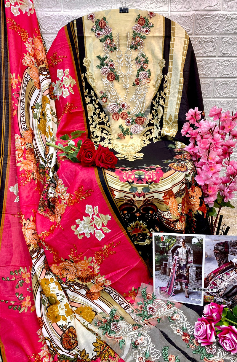 Sharaddha Firdous Vol 6 Pure Cotton Embroidery Work Stylish Designer Fancy Pakistani Salwar Kameez