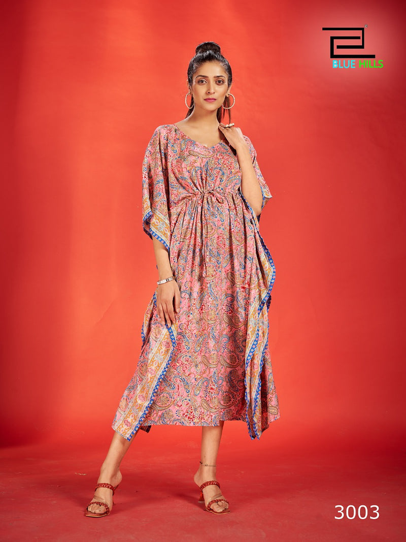 Blue Hills Fire Walk Vol 3 Crepe With Embroidery Work Stylish Designer Fancy Kurti