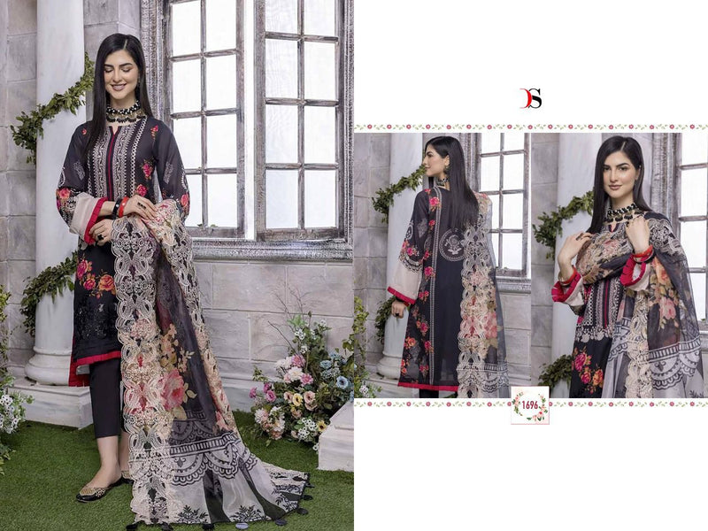 Deespy Suits Firdous Aniq Lawn 22 Cotton Embroidered Pakistani Style Party Wear Salwar Suits