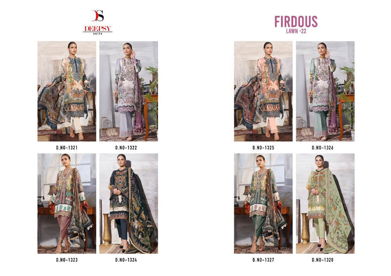 Deepsy Suits Firdous Lawn 22 Cotton Pakistani Style Festive Wear Salwar Kameez