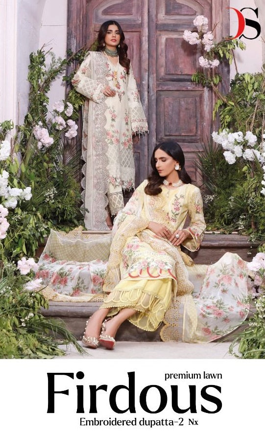 Deepsy Suits Firdous Premium Lawn 22 Vol 2 NX Cotton Embroidered Pakistani Style Party Wear Salwar Suits