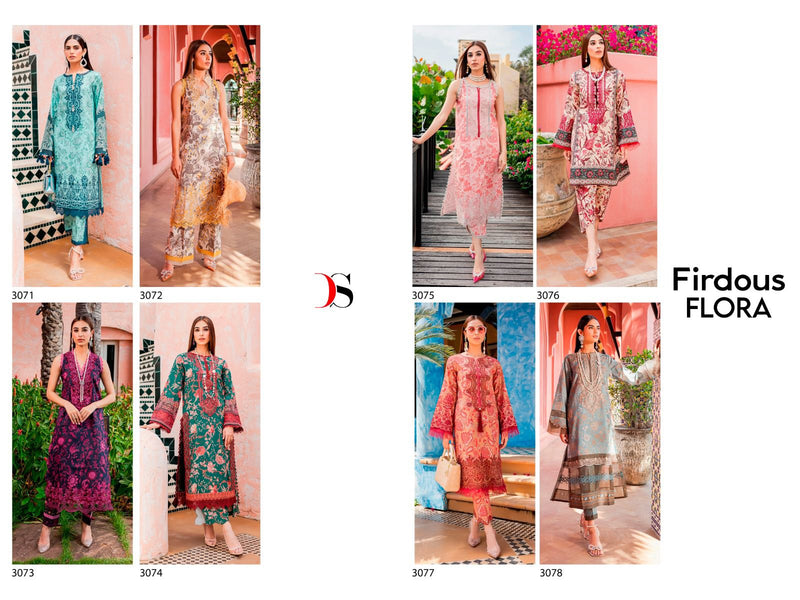 Deepsy Suits Firdous Flora Pure Cotton Heavy Patch Embroidery Work Pakistani Designer Salwar Kameez