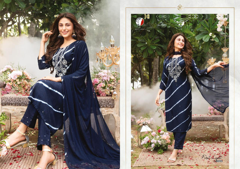 Anju Fabrics First Light Viscose Hand Work Stylish Designer Party Wear Kurti