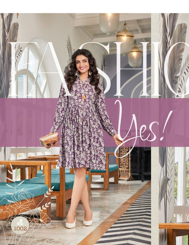 Passion Flair Street Vol 1 Rayon With Heavy Embroidery Work Stylish Designer Casual Wear Short Kurti
