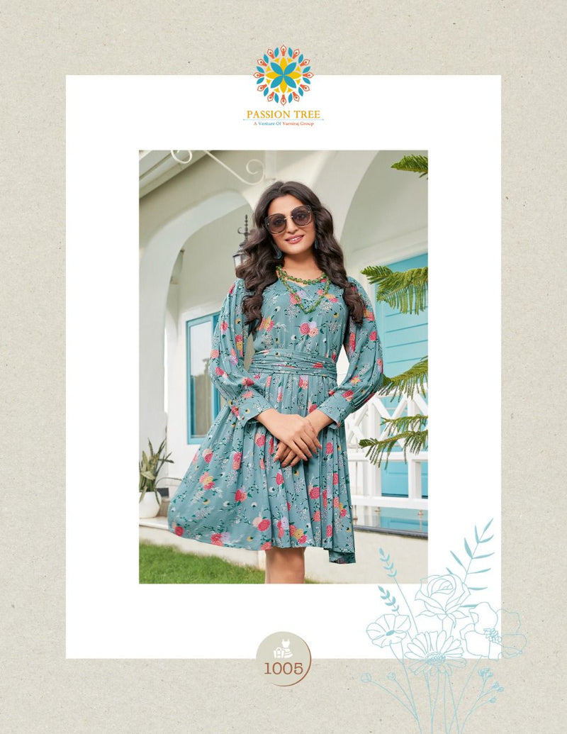 Passion Flair Street Vol 1 Rayon With Heavy Embroidery Work Stylish Designer Casual Wear Short Kurti