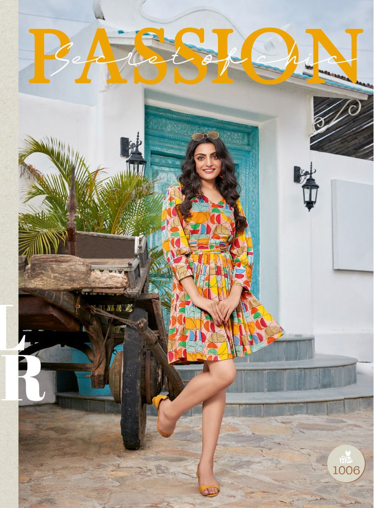 Passion Flair Street Vol 1 Rayon With Heavy Embroidery Work Stylish Designer Casual Wear Short Kurti