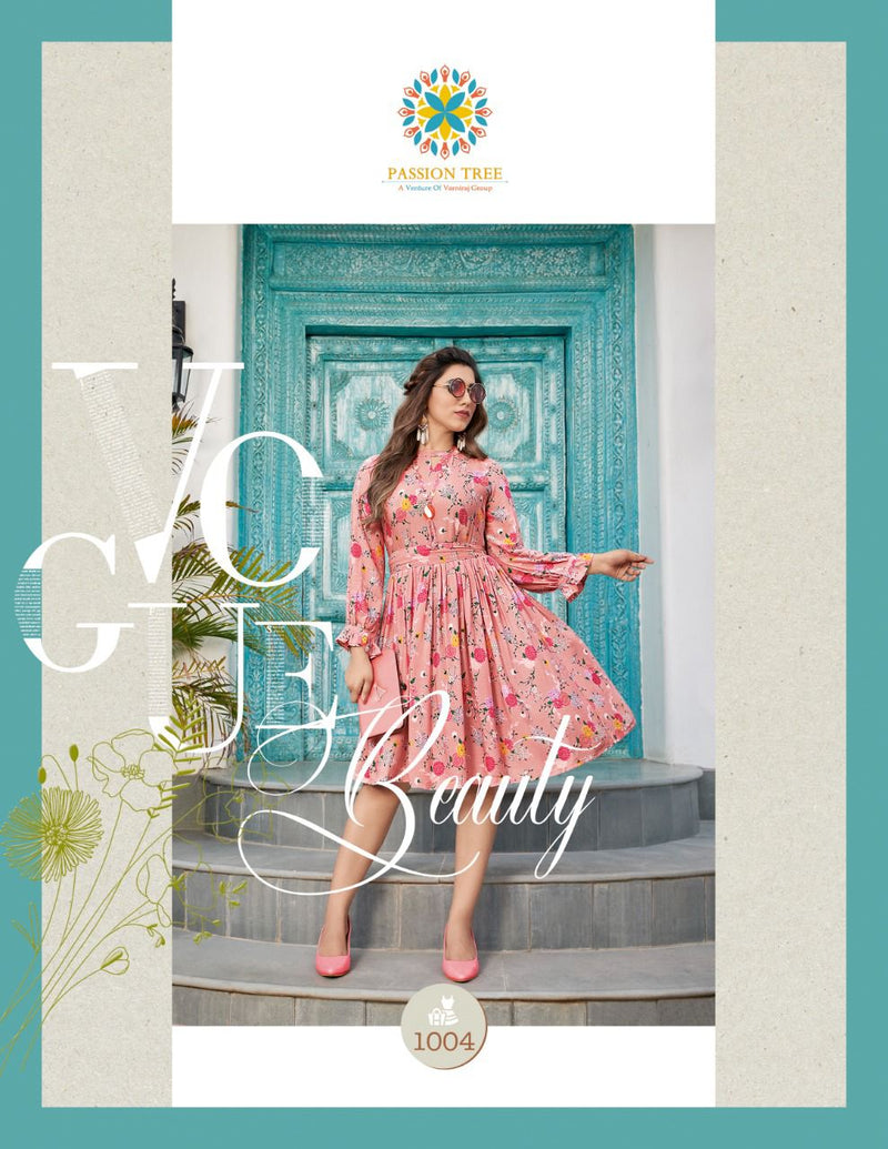 Passion Flair Street Vol 1 Rayon With Heavy Embroidery Work Stylish Designer Casual Wear Short Kurti